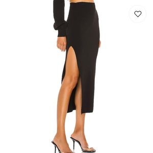 X REVOLVE Cut Out Midi Skirt in Black. Michael Costello. Size XL